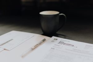 Coffee and notepad